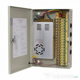 Sursa Alimentare in cutie metalica - 18 intrari - 12V 30A